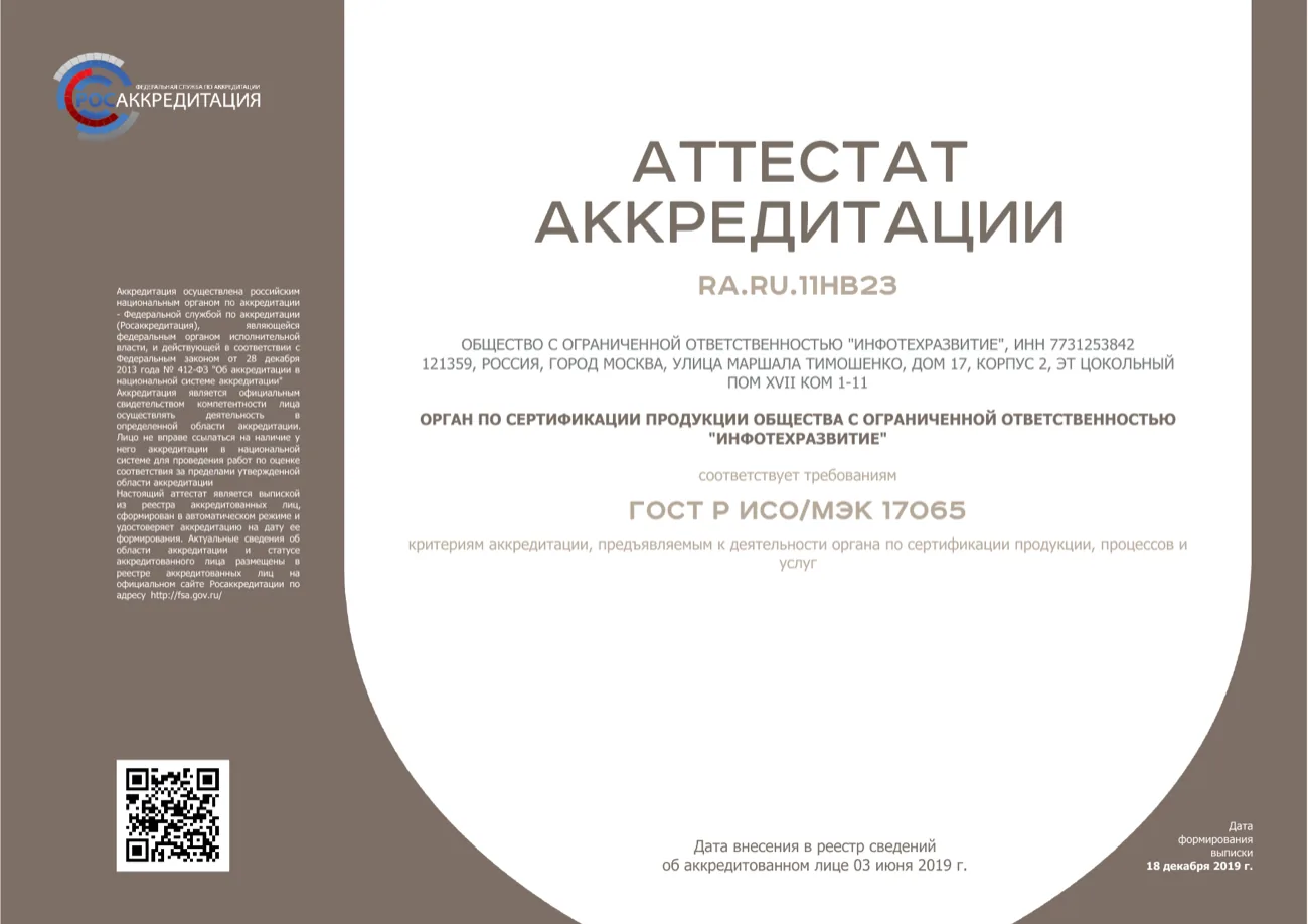 svyaz 证书 1